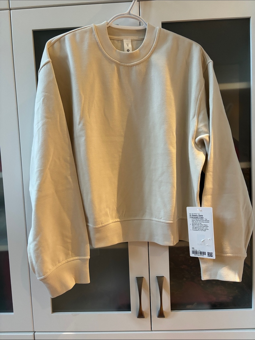 Lululemon Steady State Oversized Crew NWT LIGHT IVORY SZ XS ❤️❤️❤️